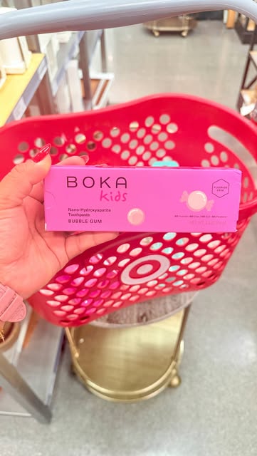 I’ve partnered with @boka to share these happy news: the NEW Bubble Gum Toothpaste is now available at your local Target